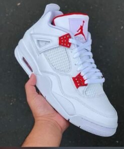 Alternative view of Air Jordan 4 “Metallic Red” – Classic White with a Bold Edge