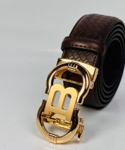 B Brown Leather Belt – Classic Style & Durable Design