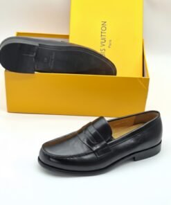 Alternative view of Louis Vuitton Black Leather Loafers – Timeless Luxury & Elegance