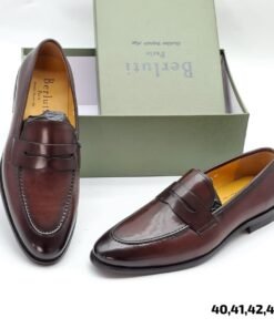 Berluti Brown Leather Penny Loafers – Timeless Luxury & Style