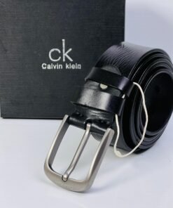 Calvin Klein Black Leather Belt – Minimalist Modern Luxury